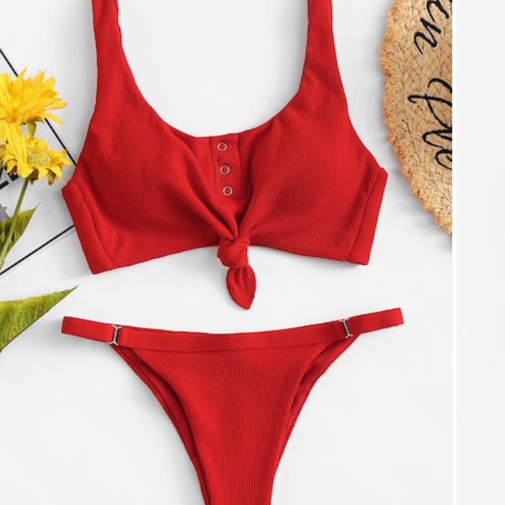 Red swimsuit